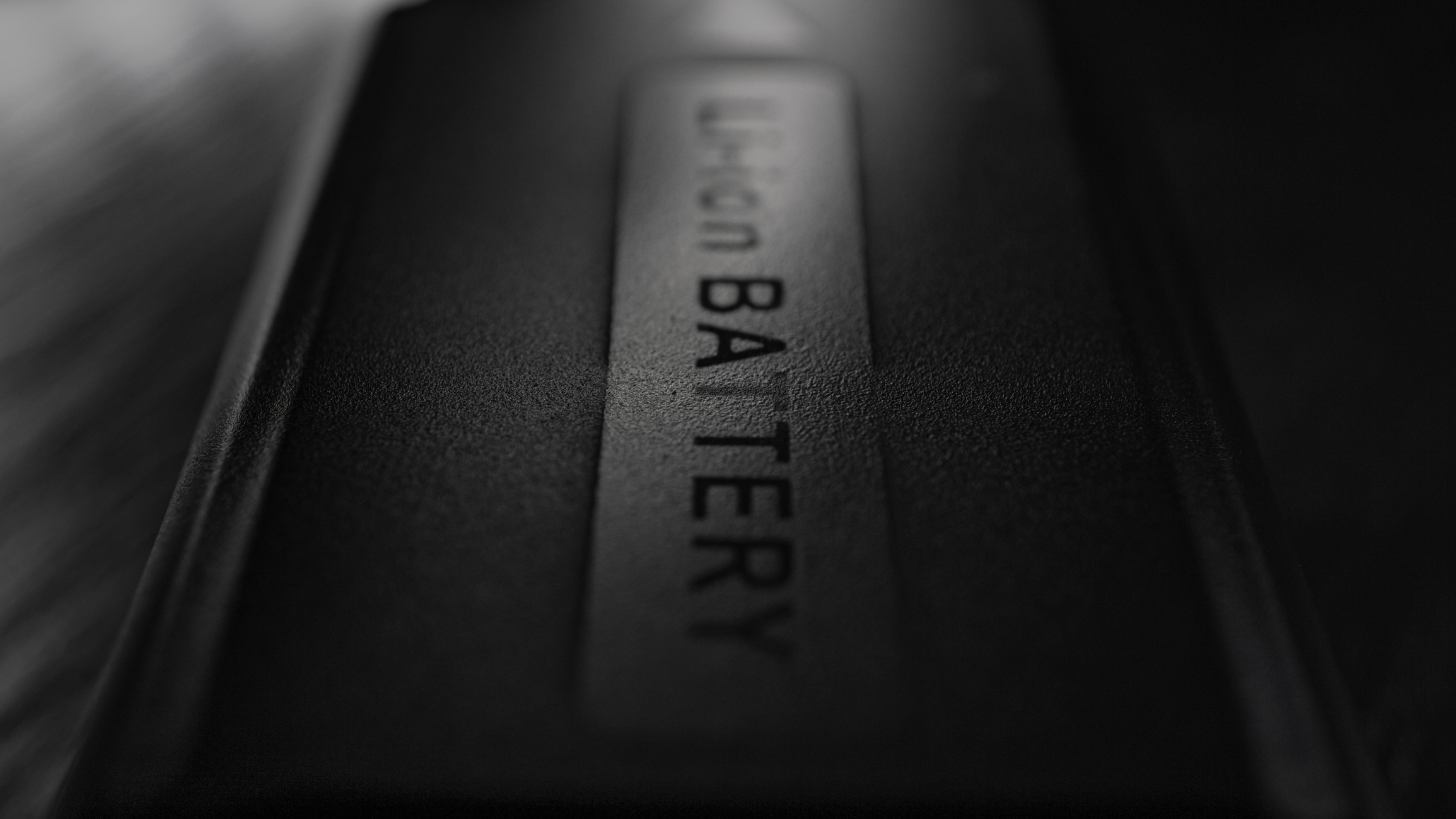 black li ion battery, macro close up photoshoot