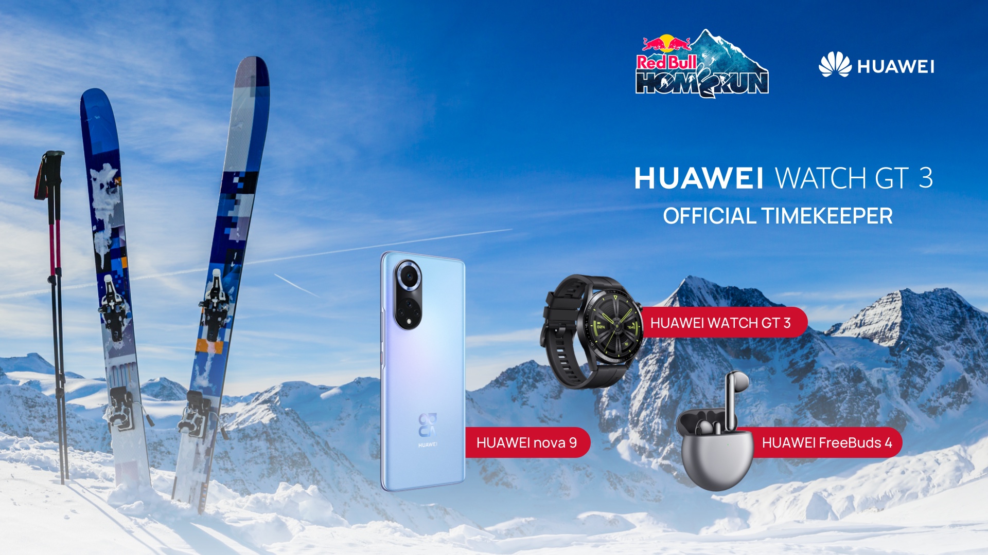 Huawei face echipă cu Red Bull și dă startul sezonului Winter Sports 2022