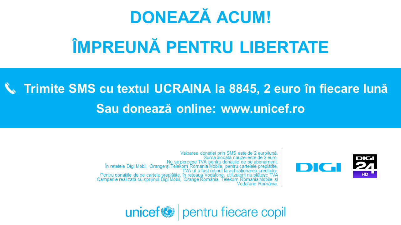 Deceniul Digi24 sărbătorit prin campania „Împreună pentru libertate”