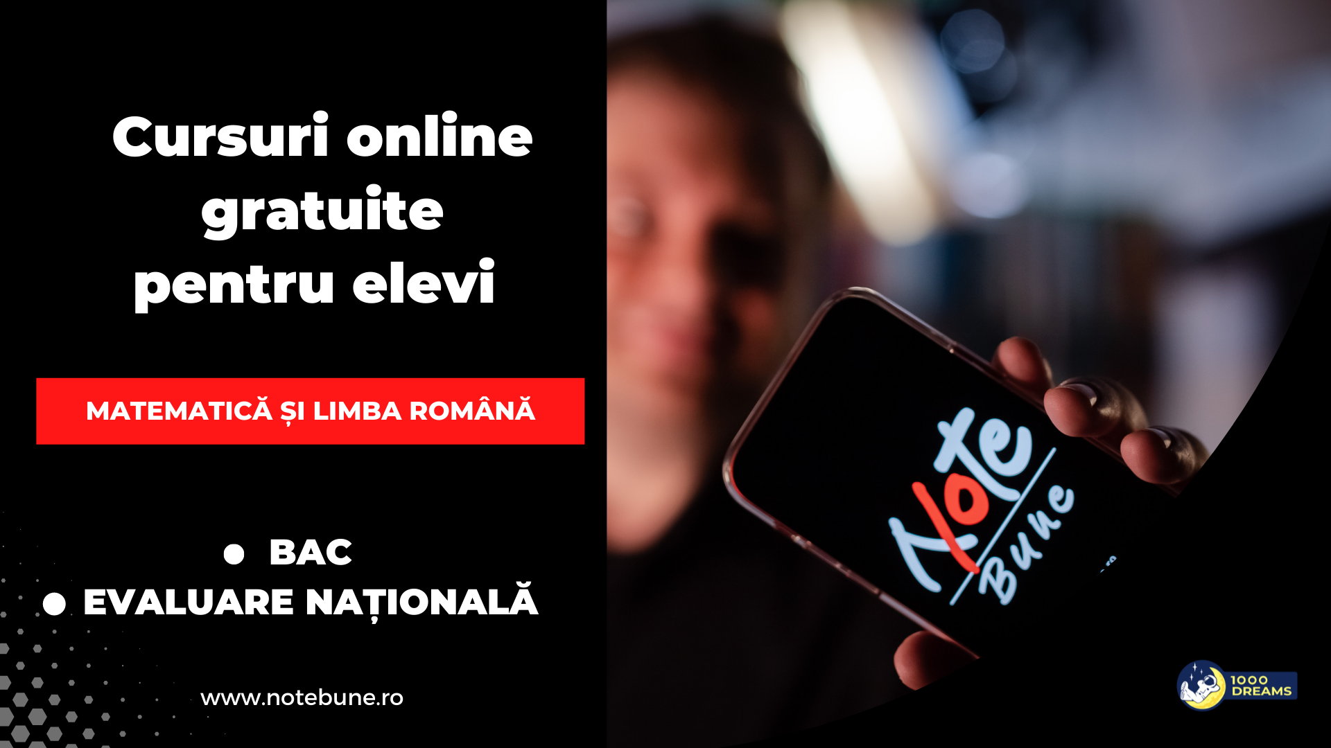 Noua platformă de educație NOTE BUNE le oferă tuturor elevilor cursuri online pentru învățarea materiei școlare de examen