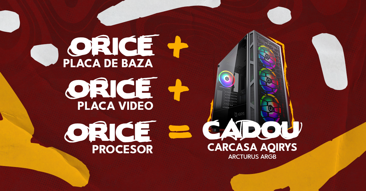 PC Garage oferă gratuit cu o carcasă ARGB la achiziția unui combo procesor + placă de bază + placă video