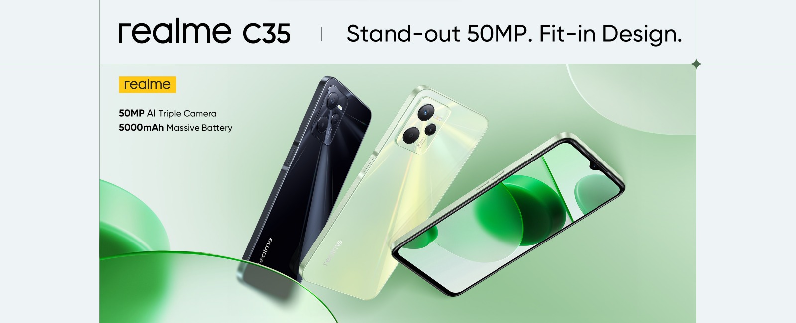 realme anunță modelul entry level C35 cu cameră de 50MP și design deosebit