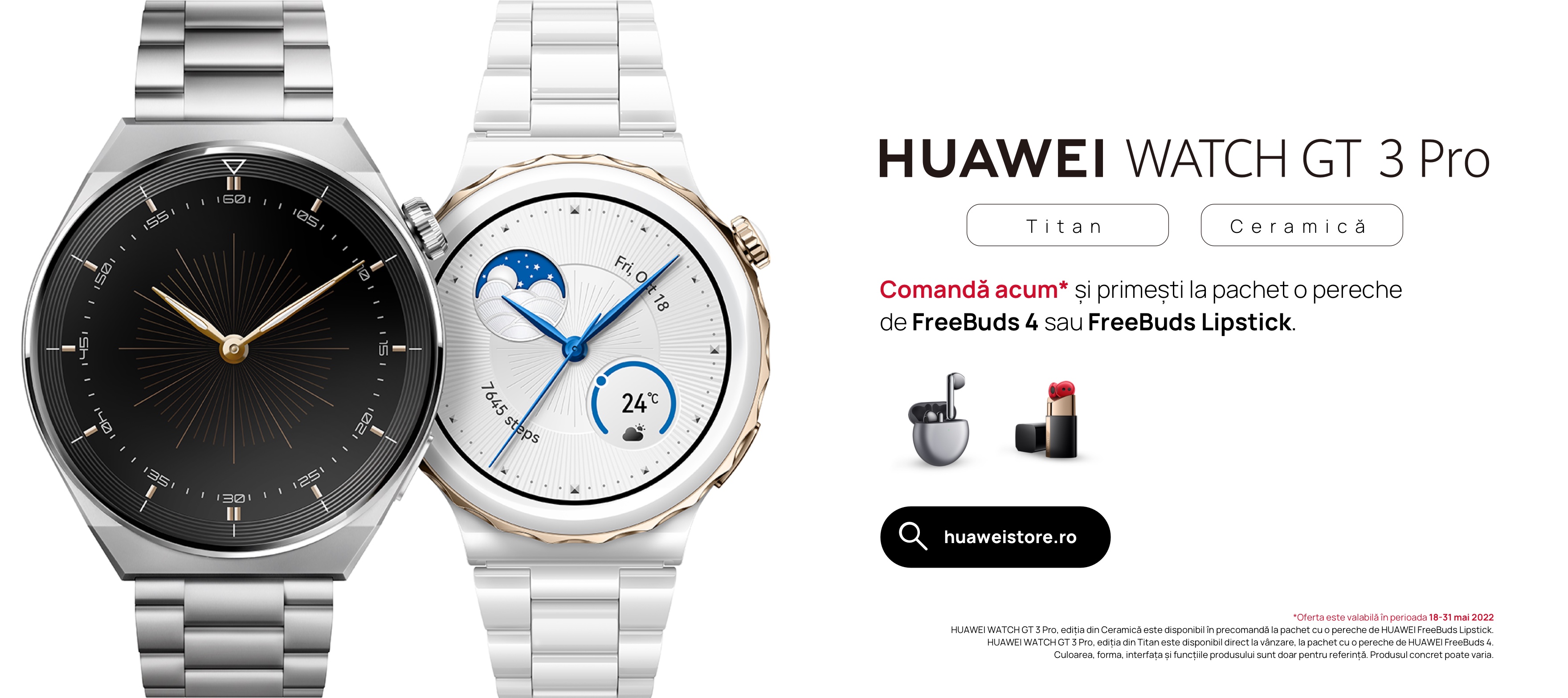 HUAWEI WATCH GT 3 Pro a fost lansat – cel mai elegant ceas din gama Huawei wearables