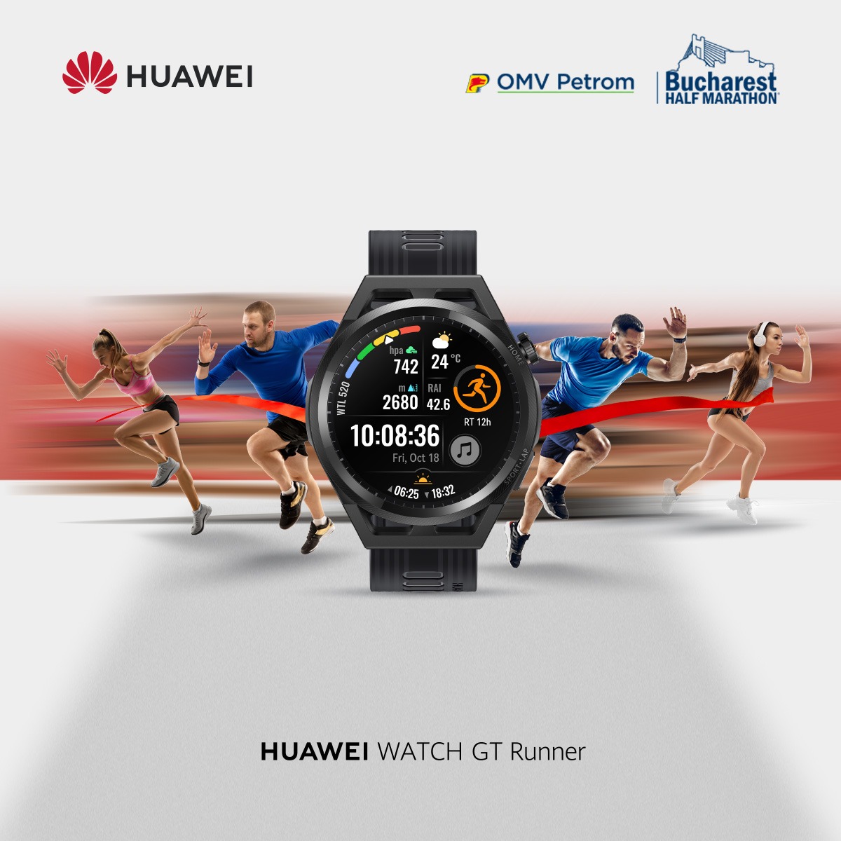 Huawei susține pasiunea pentru sport și inovație la Bucharest Half Marathon