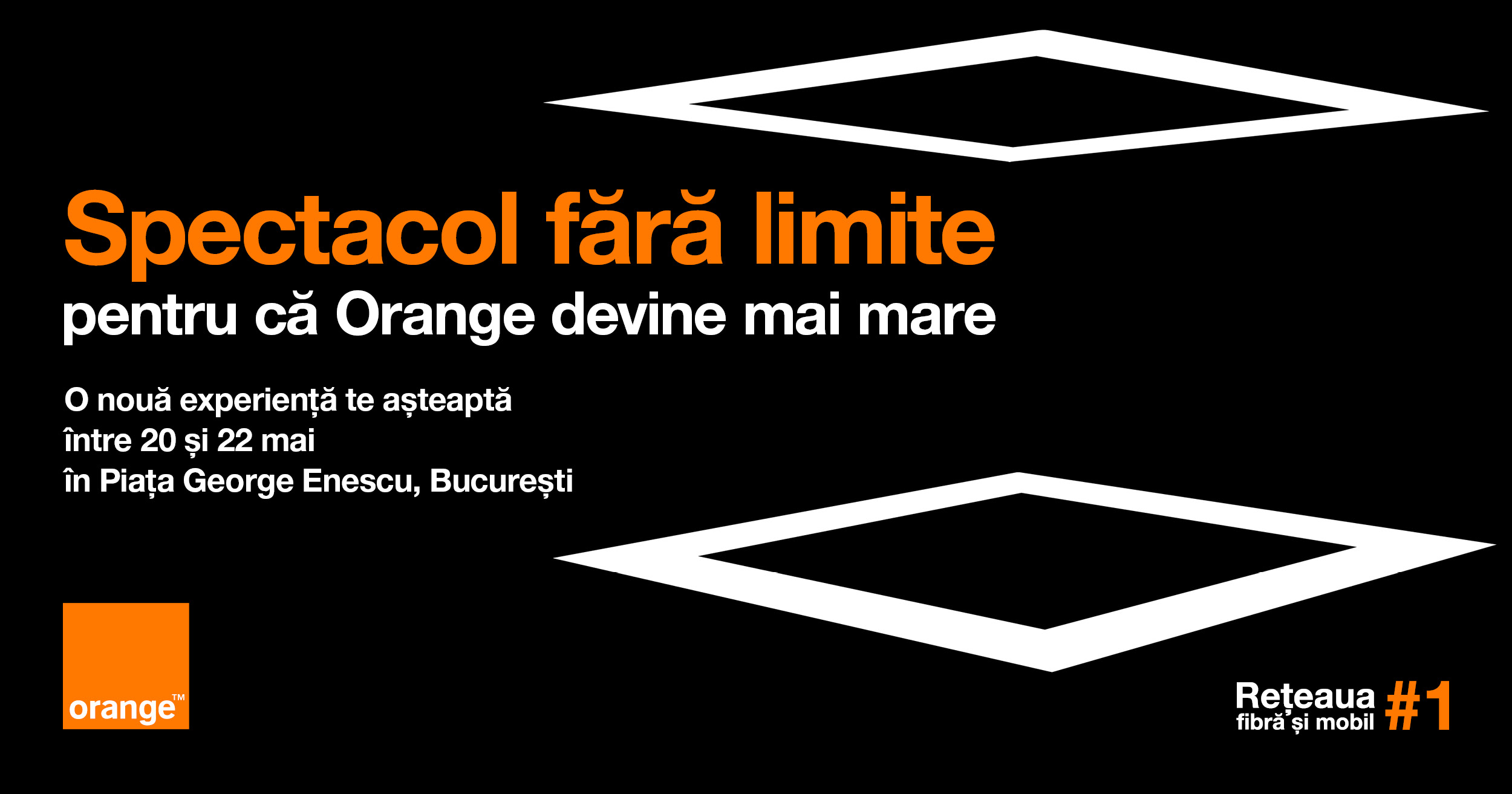 Orange România îmbină inovația și arta într-un show inedit în Piața George Enescu  din București, 20-22 mai