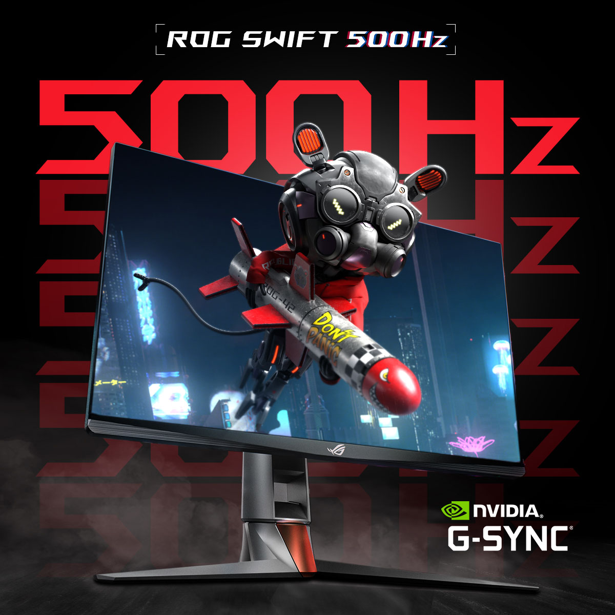 Republic of Gamers anunță monitorul de gaming pentru esports ROG Swift 500Hz cu NVIDIA G-SYNC și Reflex