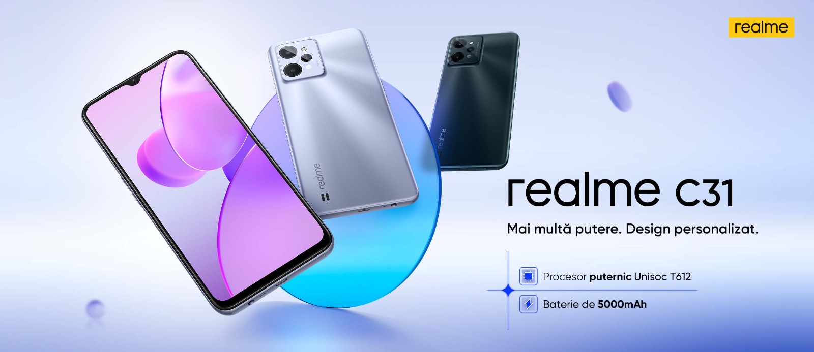 realme C31 este disponibil la vânzare împreună cu realme C35