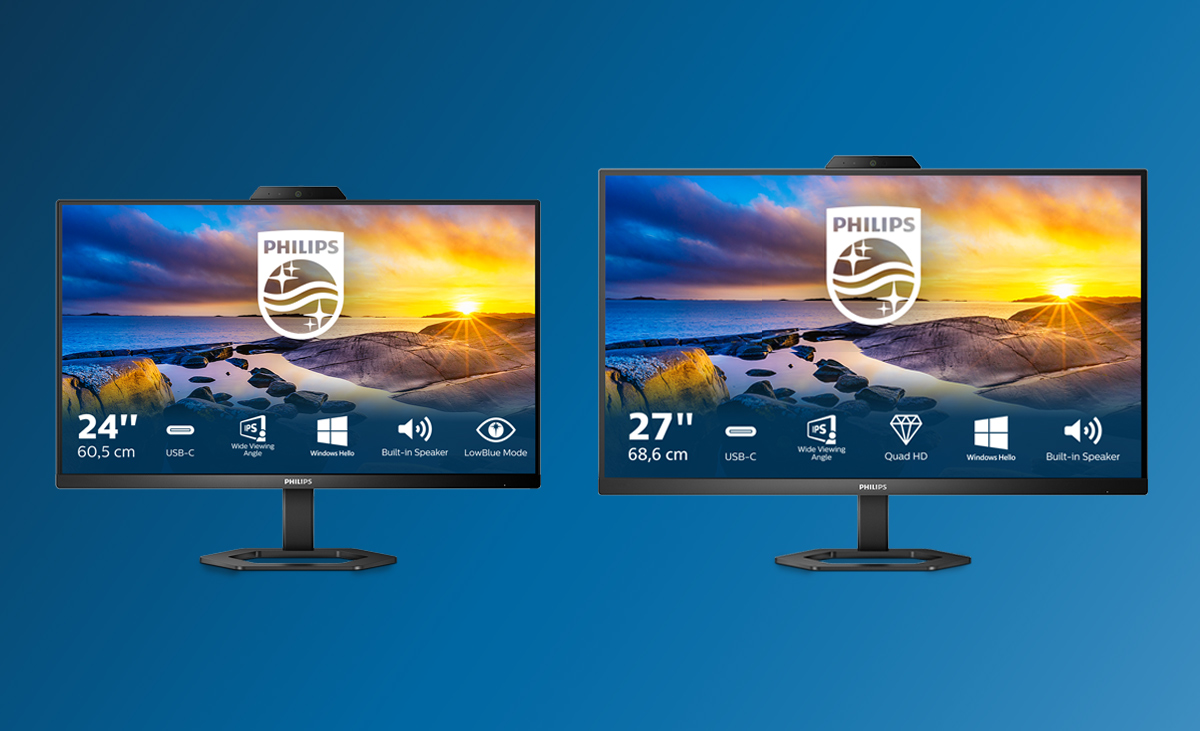 Noile monitoare Philips cu camere web de 5 MP