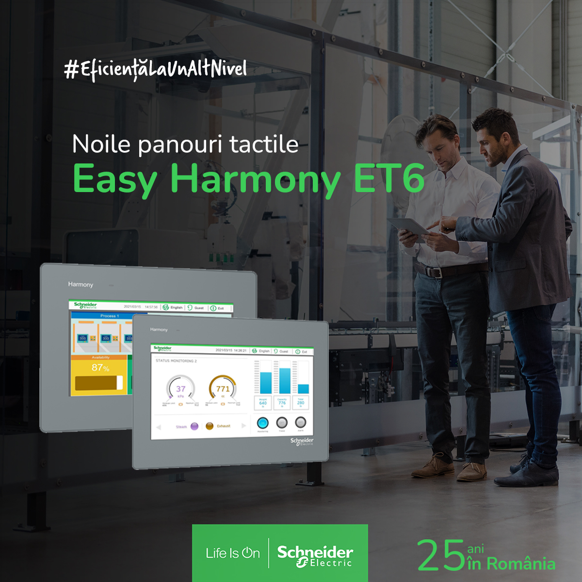 Schneider Electric lansează Easy Harmony ET6, o nouă gamă de panouri tactile