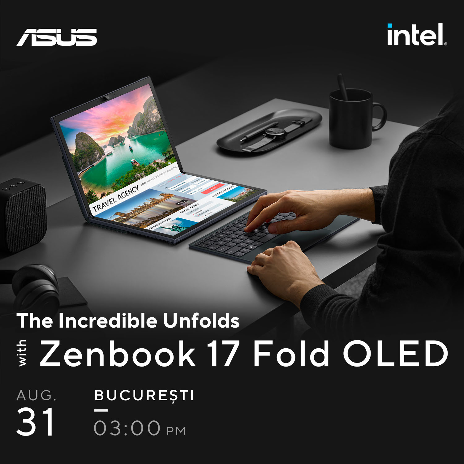 ASUS anunță evenimentul virtual pentru lansarea lui Zenbook 17 Fold OLED și standul expozițional de la IFA 2022
