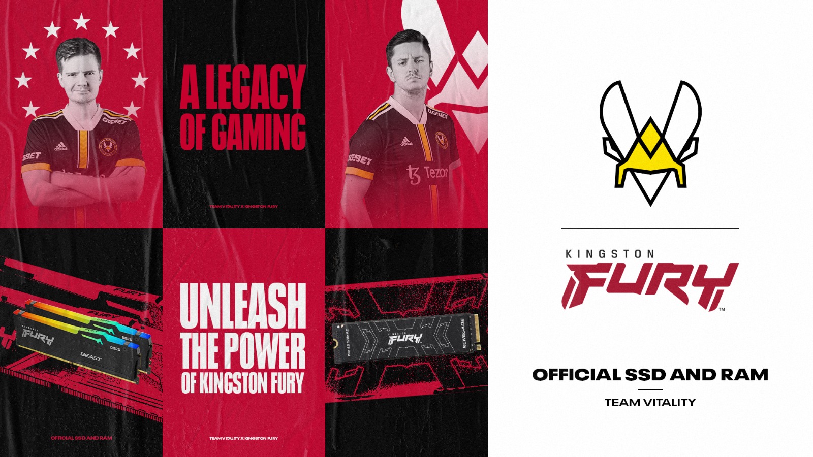 Team Vitality anunță un parteneriat de lungă durată  cu Kingston FURY