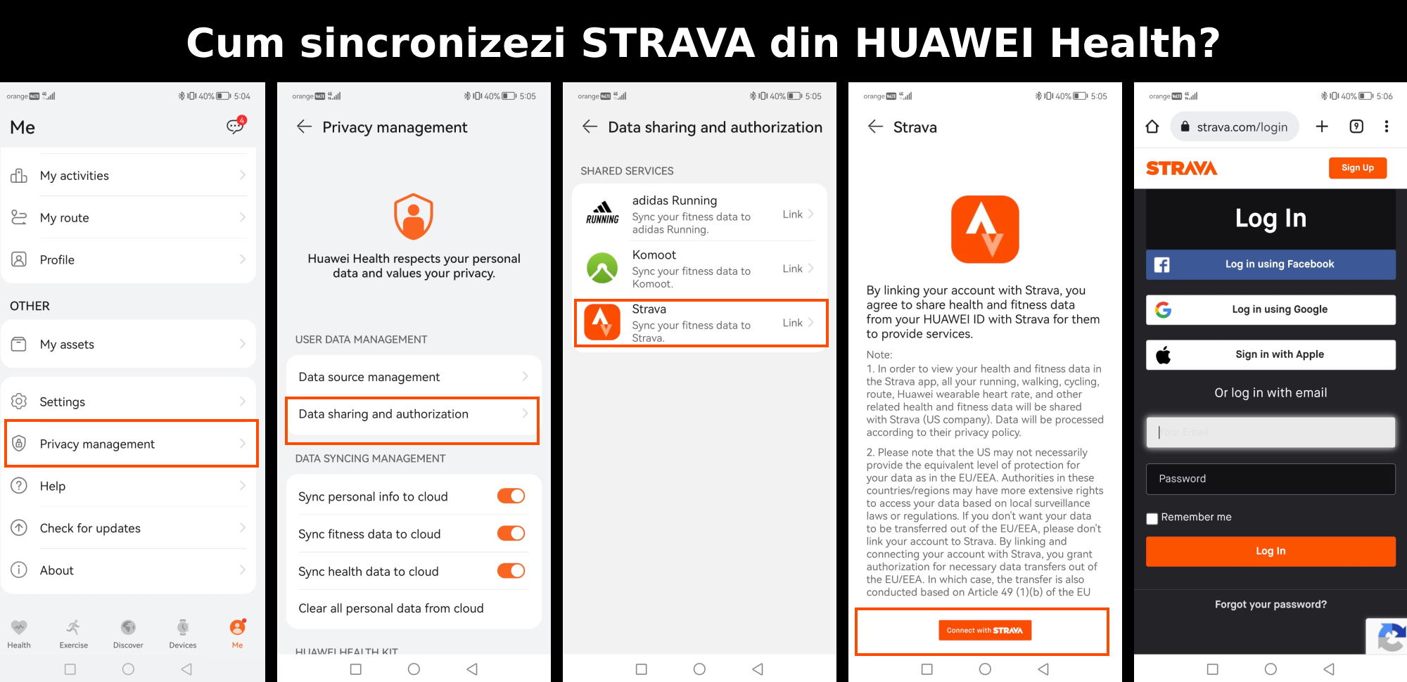 Strava on HUAWEI