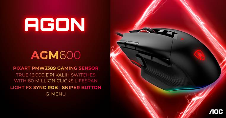 AGON by AOC lansează mouse-ul de gaming de înaltă performanță AGM600