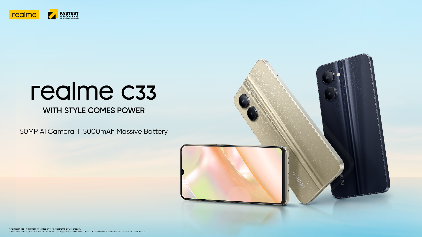 realme anunţă în România modelul C33