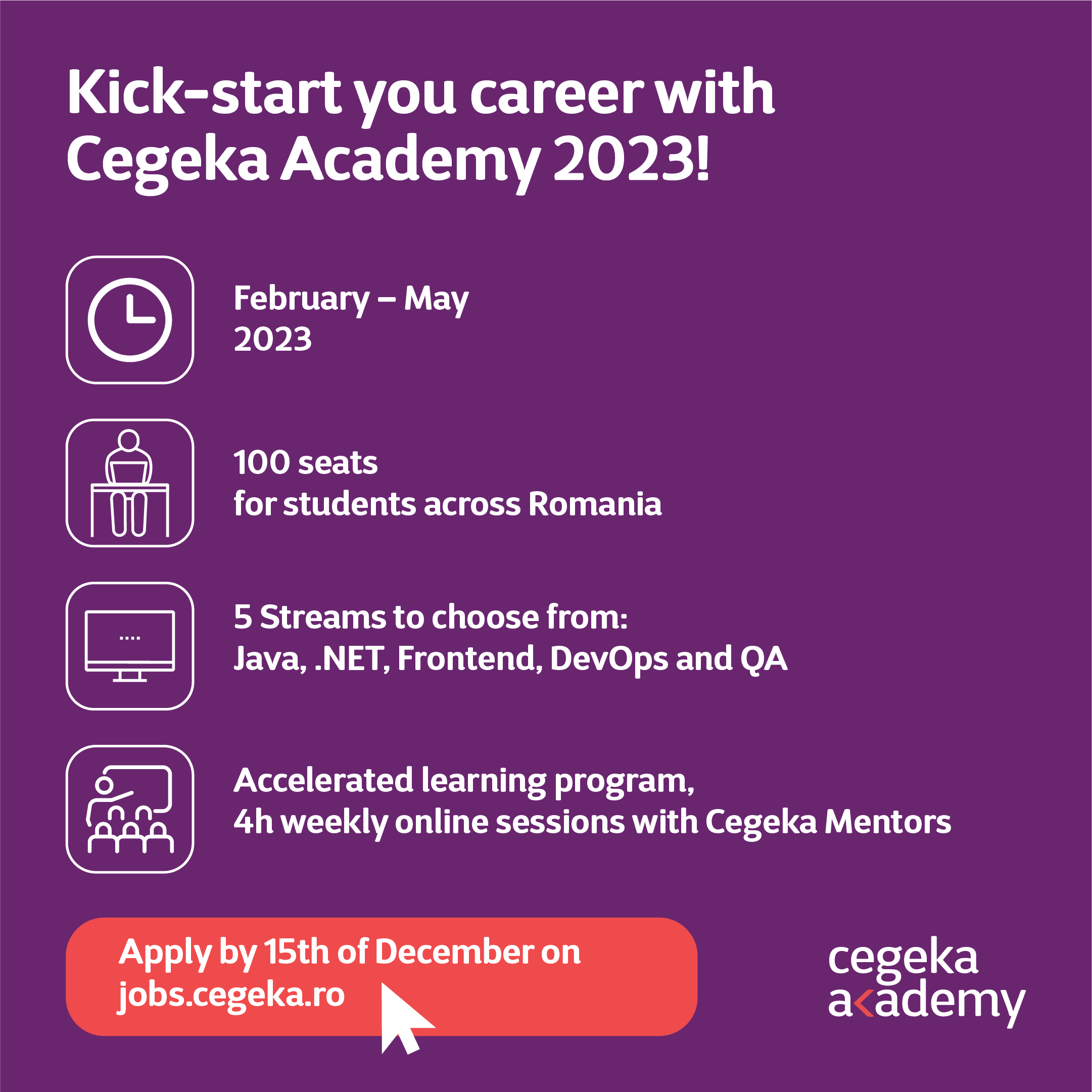 Cegeka România lansează cea de-a patra ediție a programului Cegeka Academy