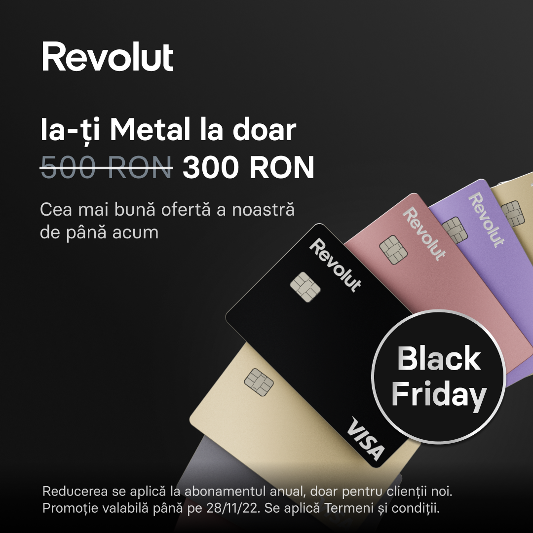 Revolut aduce și în România Black Metal Friday