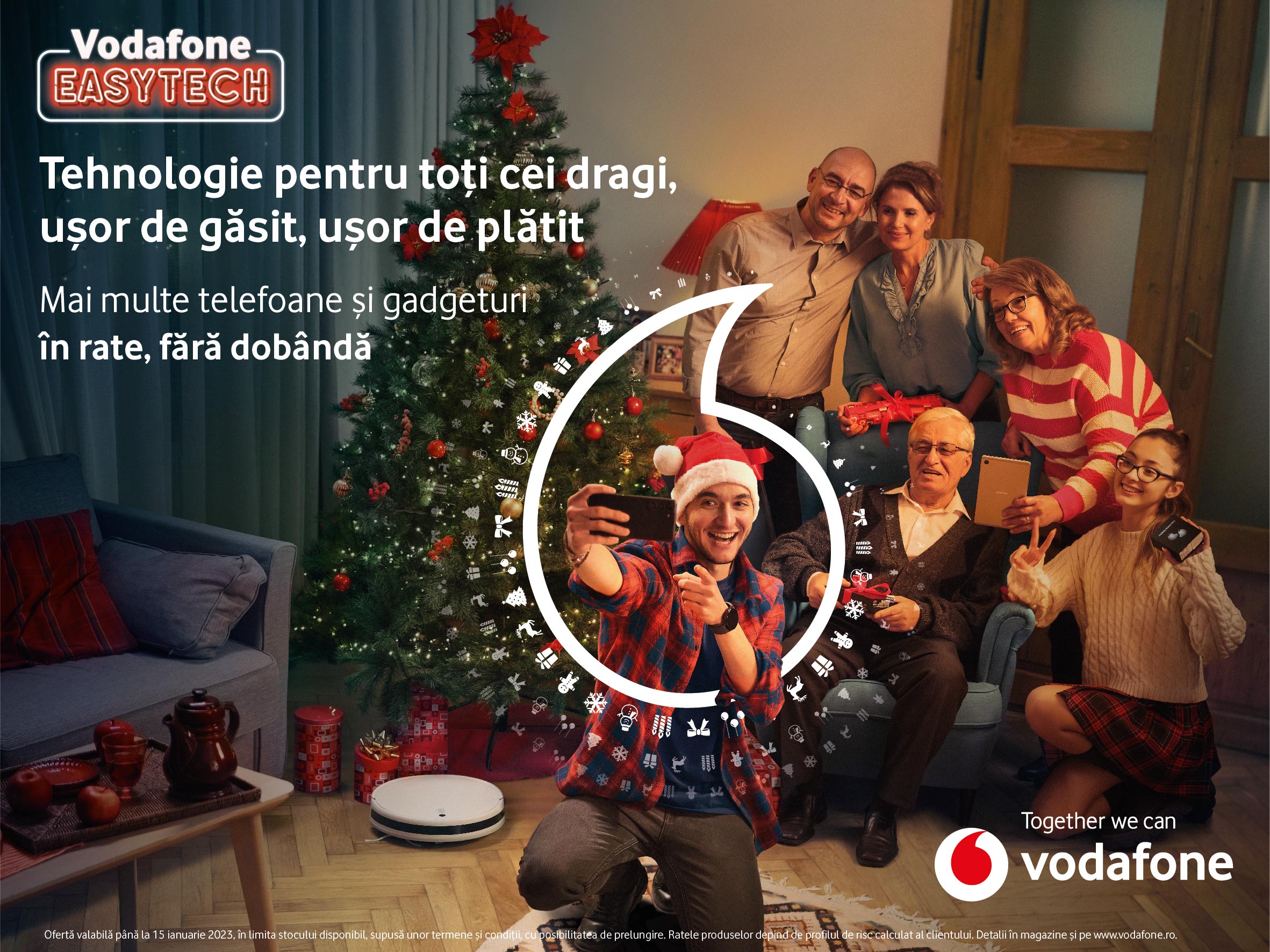 Oferta Vodafone de Crăciun: telefoane și gadgeturi în rate, fără dobandă
