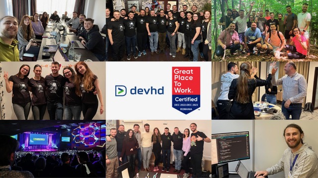 Devhd a primit certificarea Great Place to Work®, acordată celor mai apreciate companii de către angajați