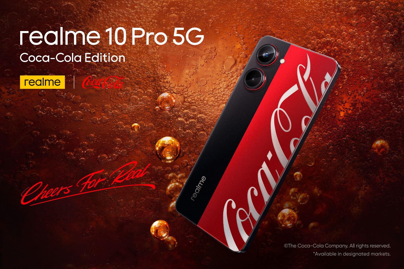 realme anunţă modelul realme 10 Pro 5G Cola-Cola® Edition
