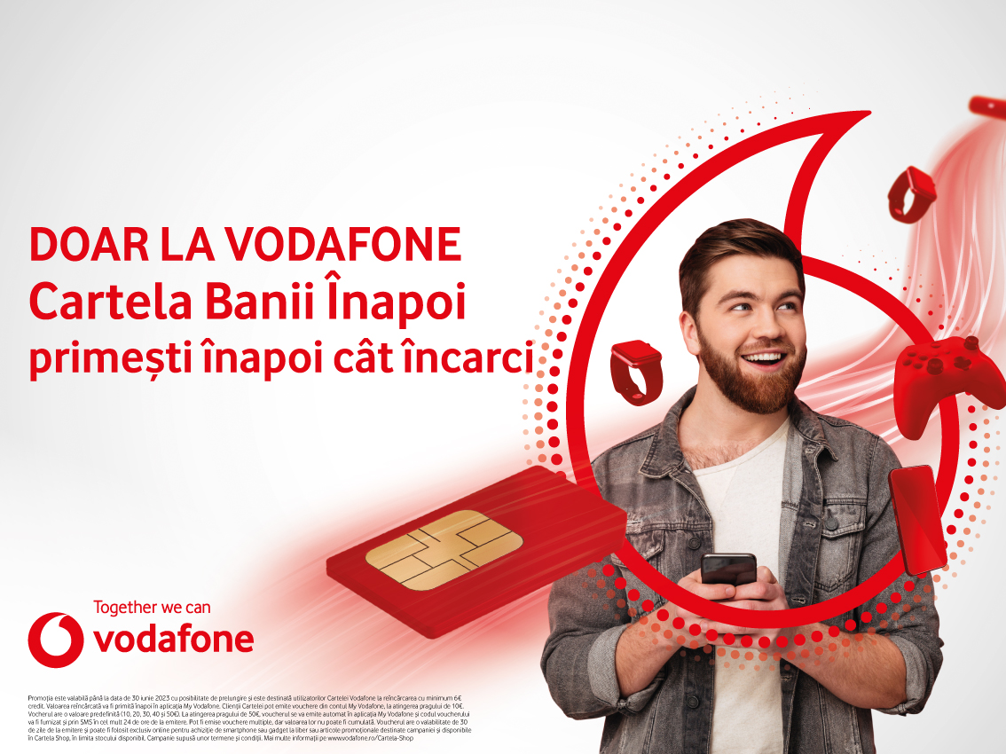 Vodafone lansează Cartela Banii Înapoi