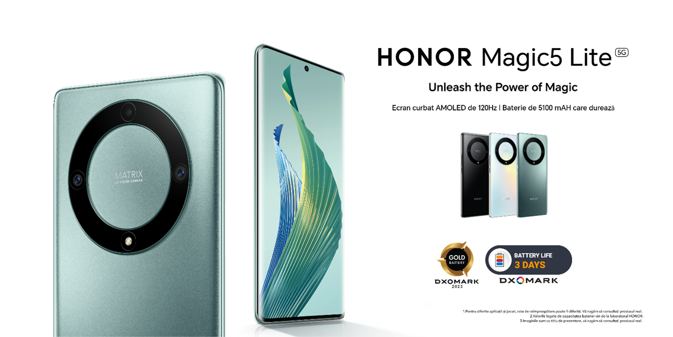 Noul smartphone HONOR Magic5 Lite