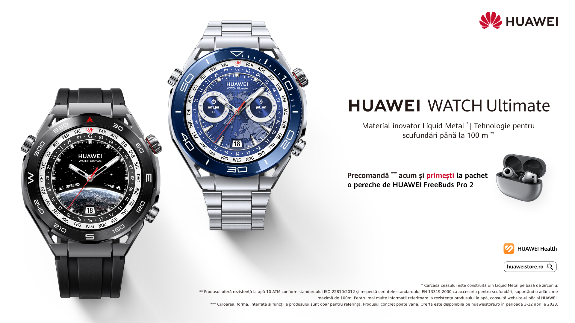 HUAWEI WATCH Ultimate: smartwatch-ul ultra-flagship cu design de lux și performanțe extreme