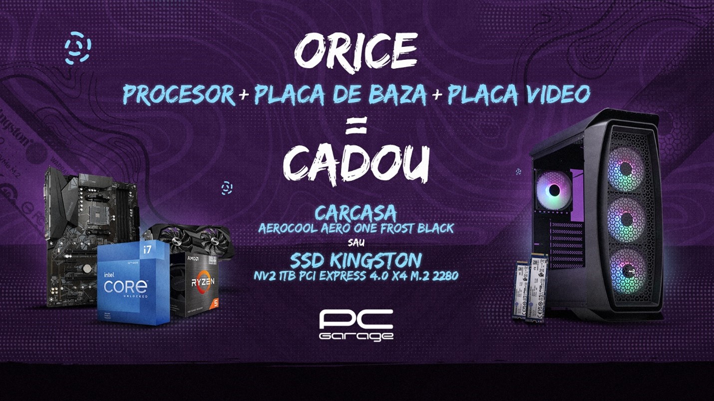 PC Garage te echipează gratuit cu un SSD de 1TB sau o carcasă RGB