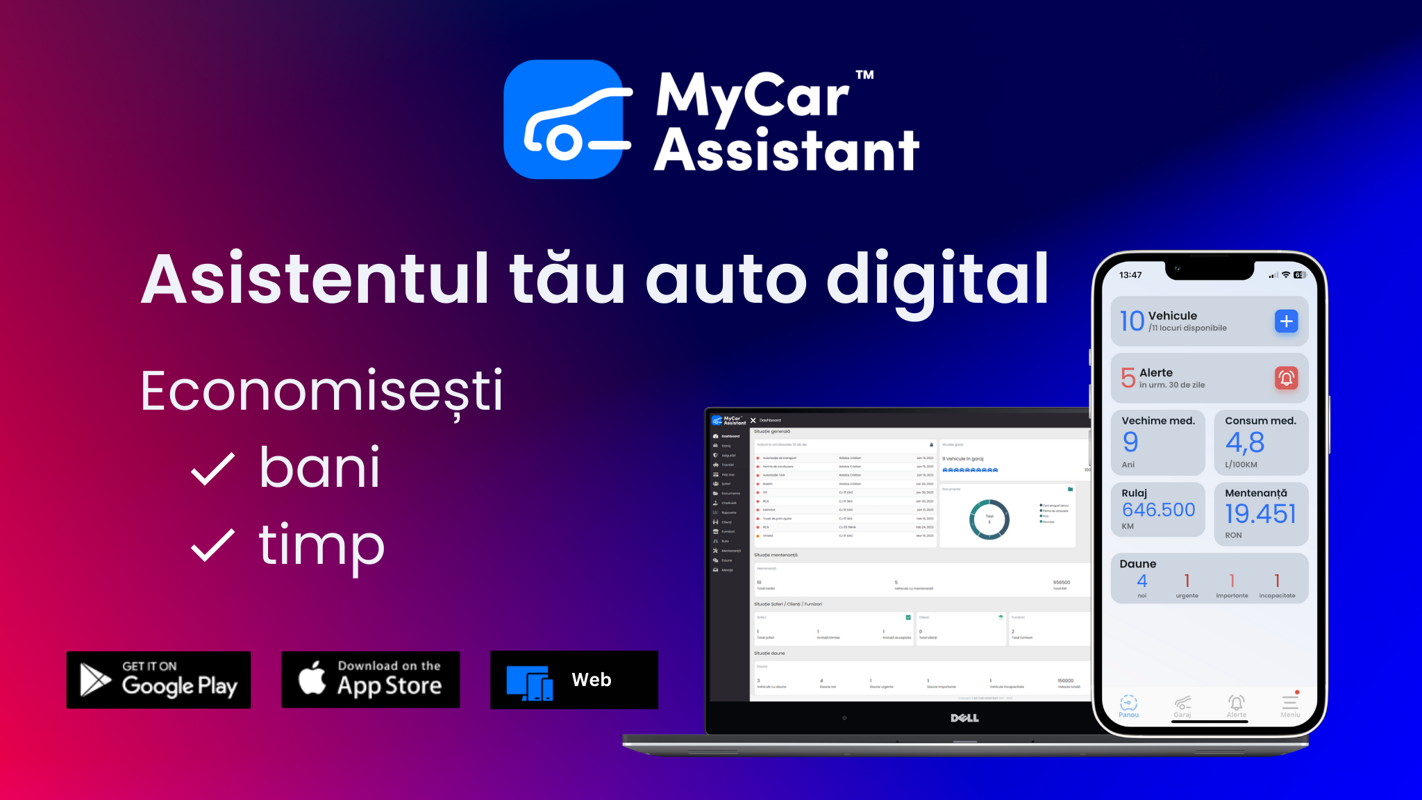 Mașini de înlocuire și identificarea stațiilor ITP prin aplicația MyCar Assistant