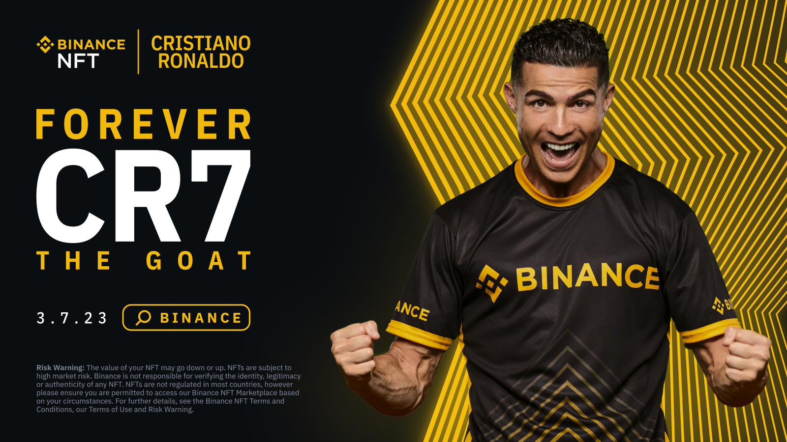 Binance: colecție de NFT-uri ‘The GOAT’ dedicată lui Cristiano Ronaldo