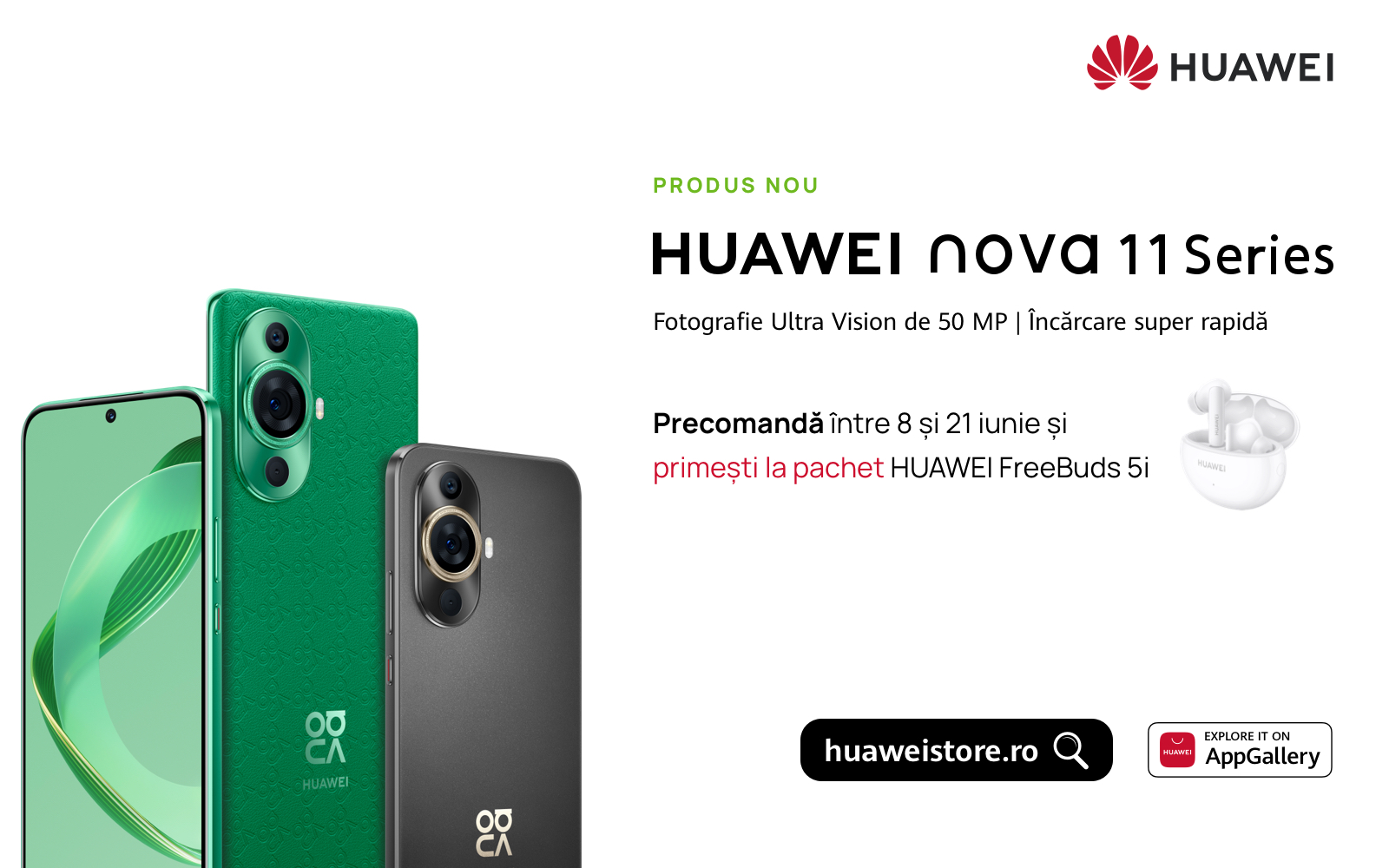 Noua serie HUAWEI nova 11