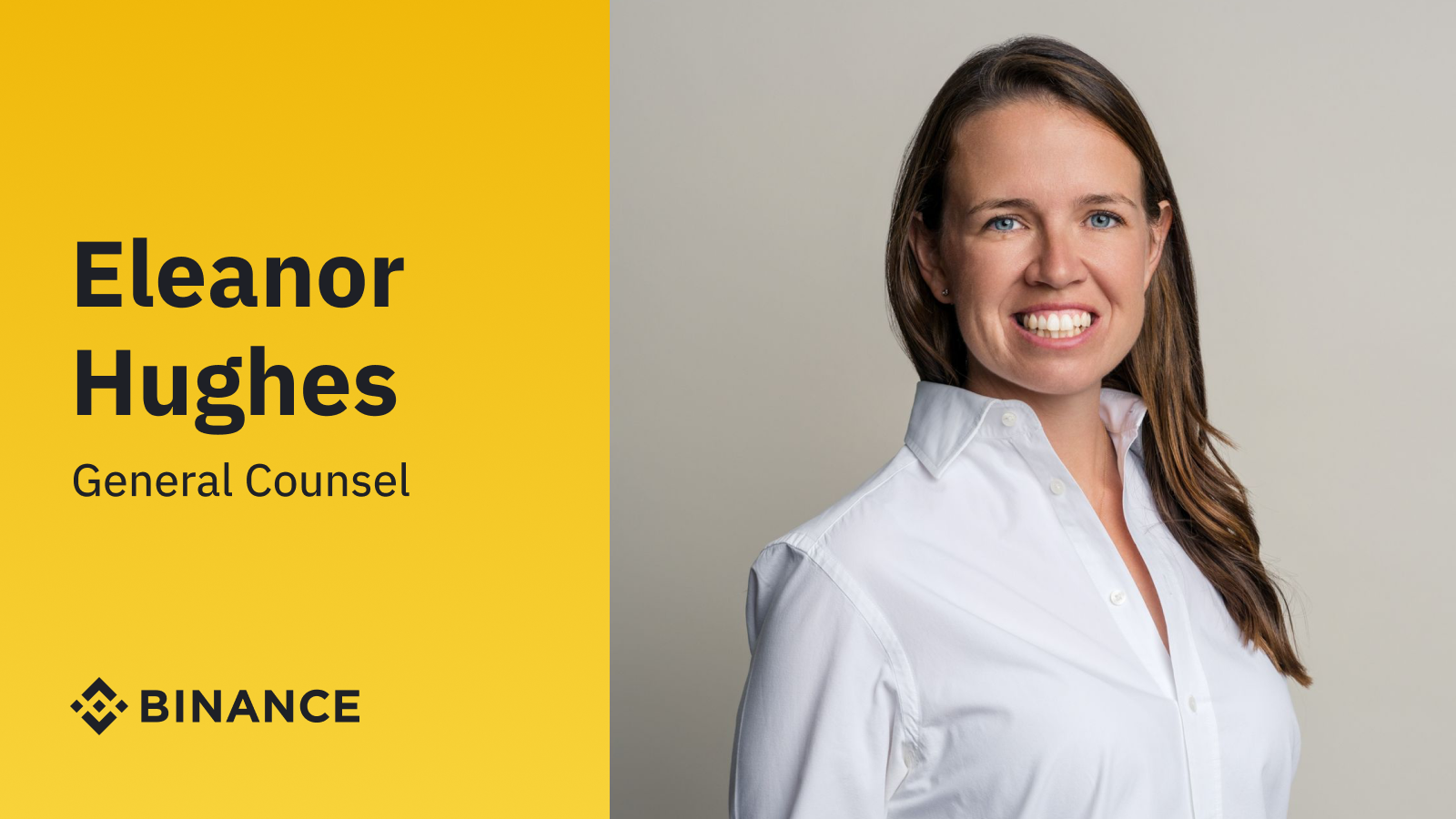 Binance o numește pe Eleanor Hughes în rolul de General Counsel