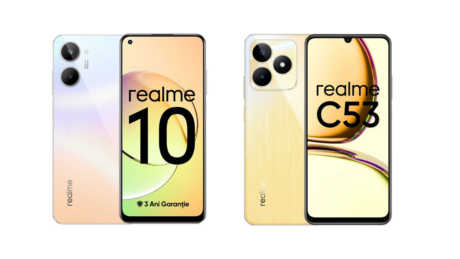 realme 10 și realme C53 la prețuri speciale în oferta Altex