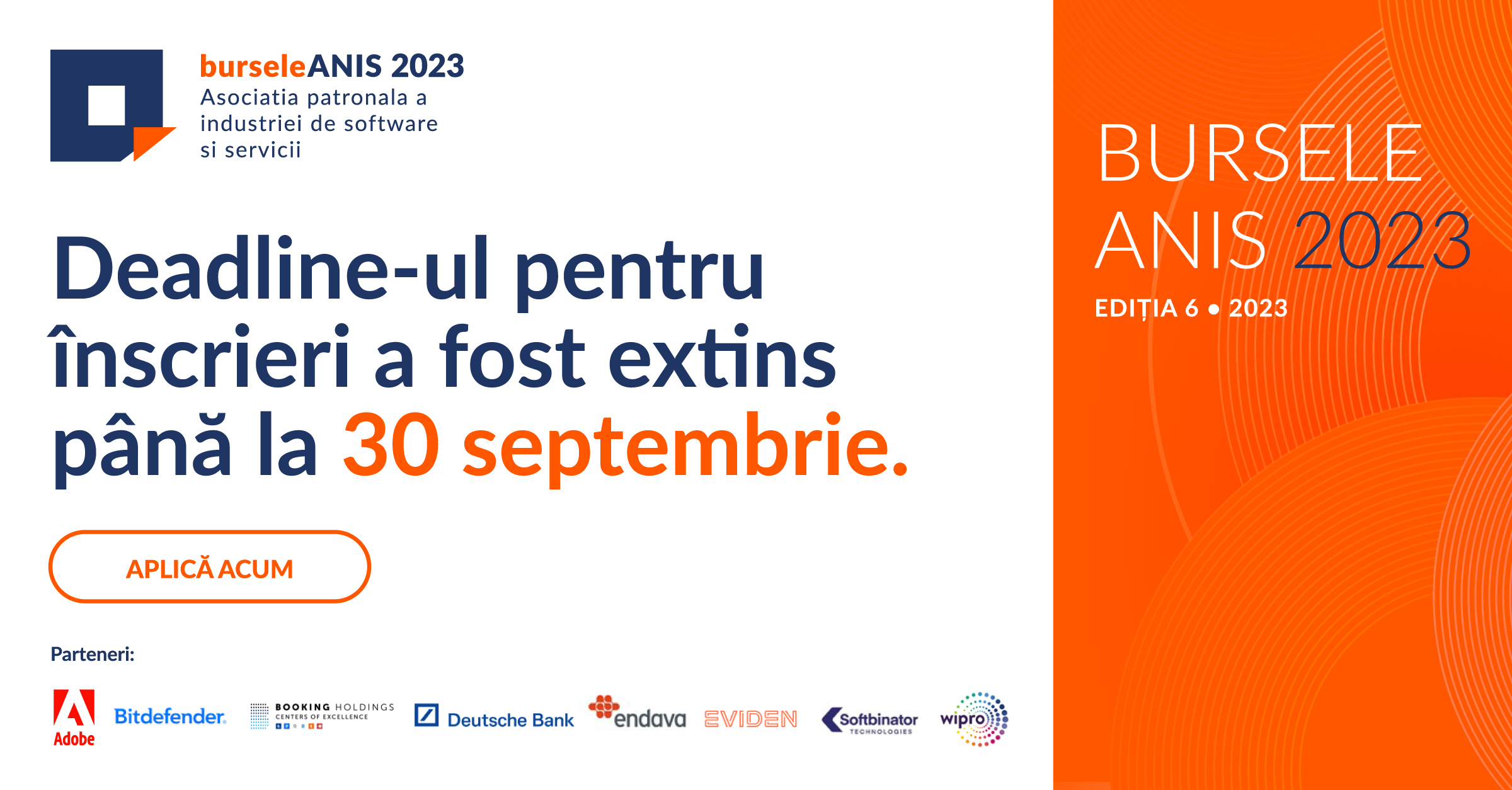 Bursele ANIS 2023: Prelungim termenul limită pentru înscriere până pe 30 septembrie 2023.