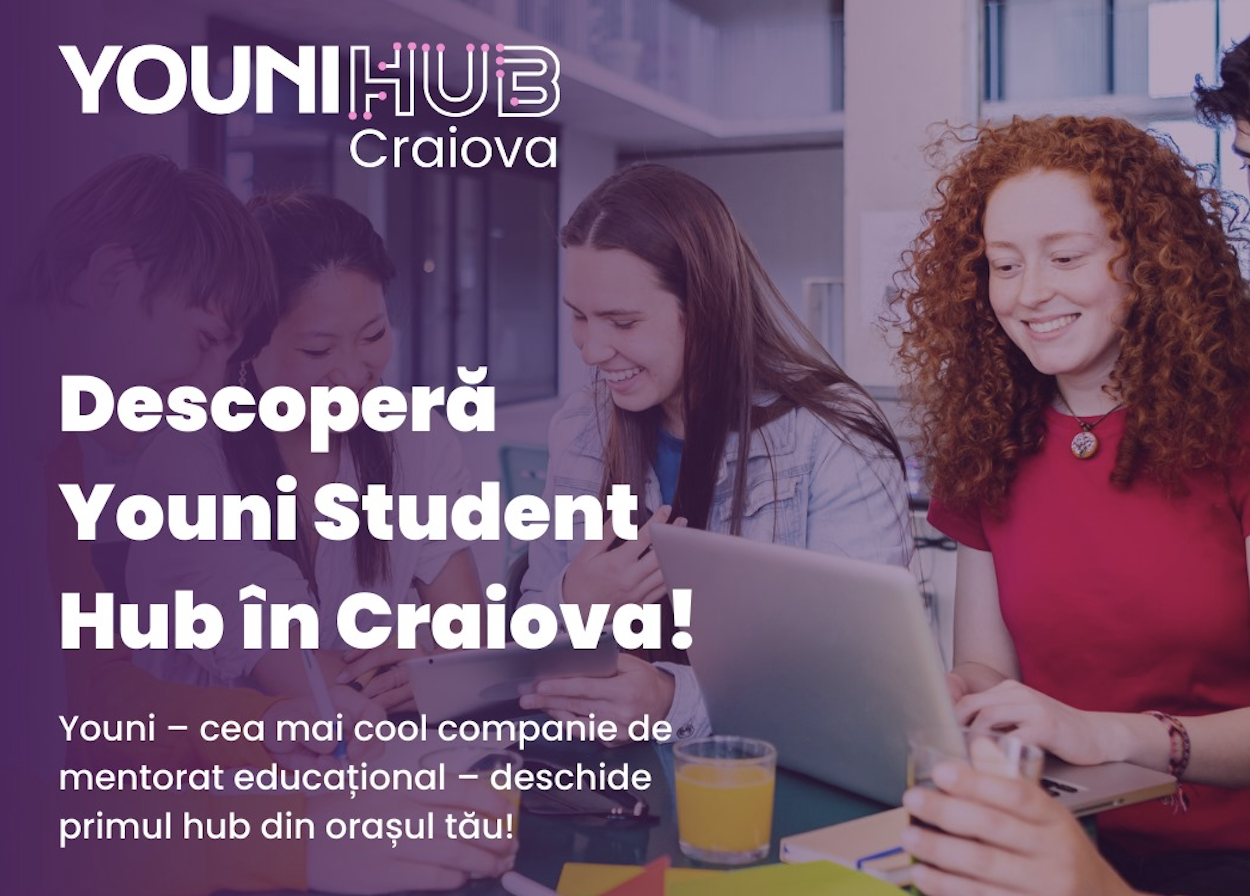 Youni investește peste 100.000 de euro în regiunea Oltenia și deschide un hub educațional în Craiova.