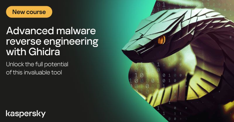 Kaspersky lansează un nou curs în domeniul securității cibernetice „Advanced malware reverse engineering with Ghidra”