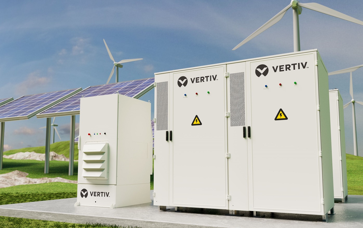 Sistemul de stocare a energiei în baterii Vertiv™ DynaFlex susține independența rețelei energetice, pentru aplicațiile critice din America de Nord și EMEA