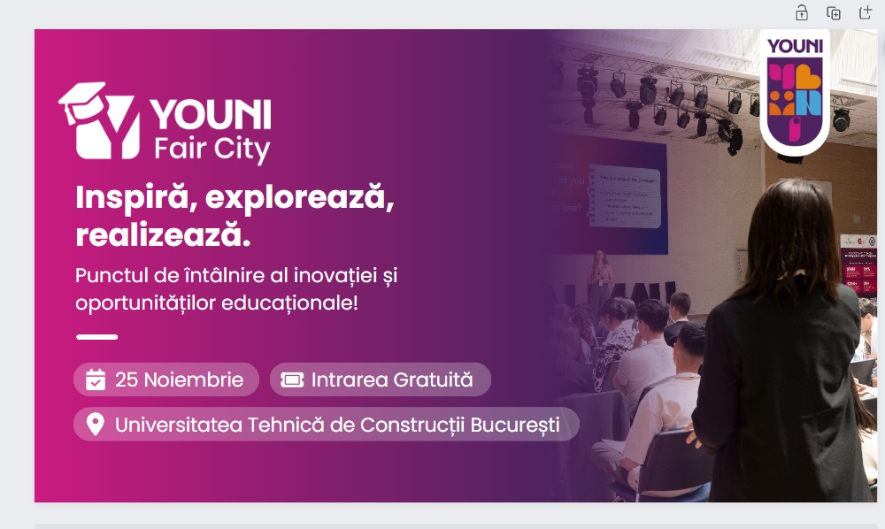 Youni Fair, 25 noiembrie: Peste 250 de liceeni și părinți sunt așteptați să descopere unde poț studia în afara țării