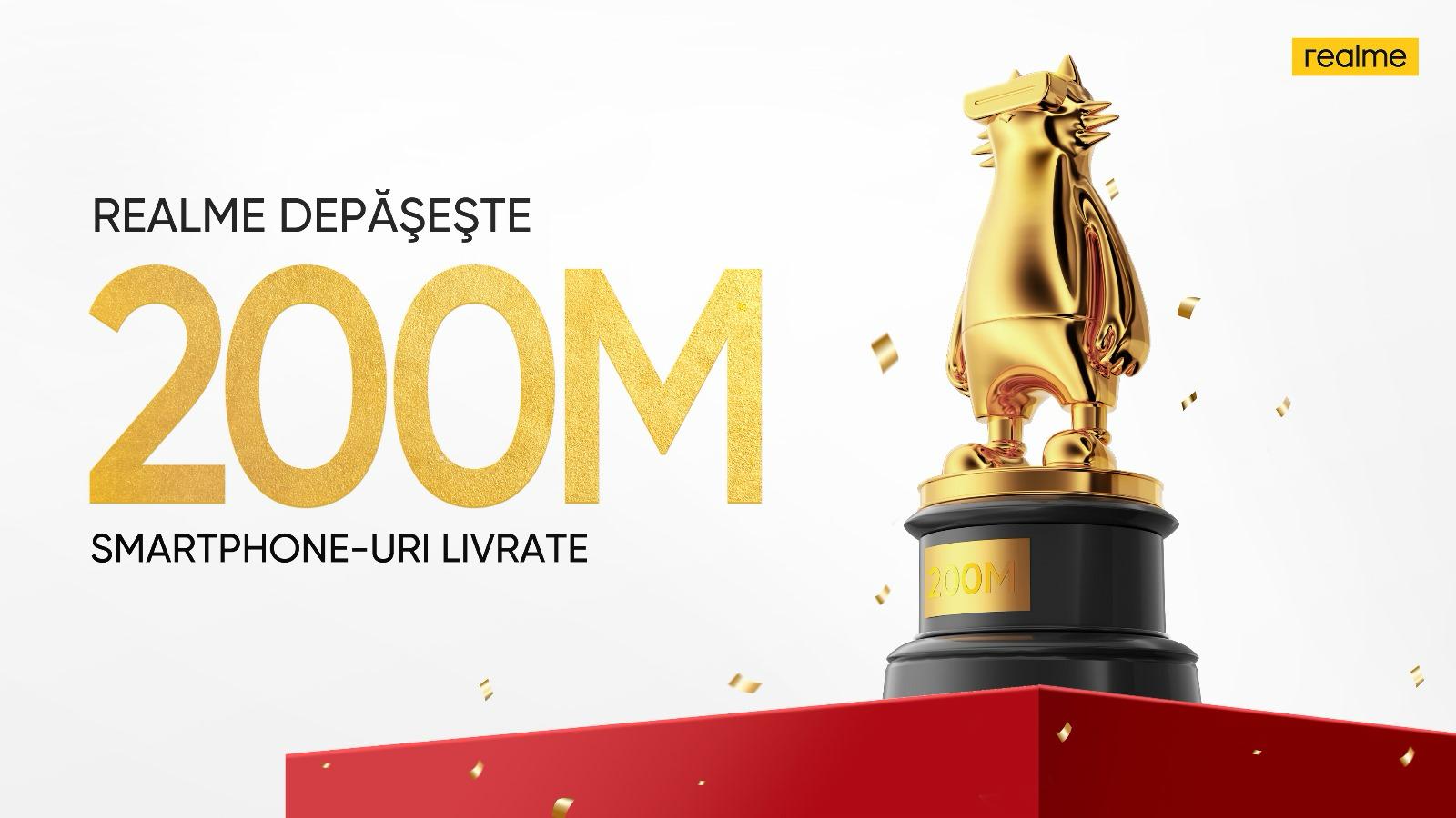 realme a vândut peste 200 milioane de telefoane la nivel global