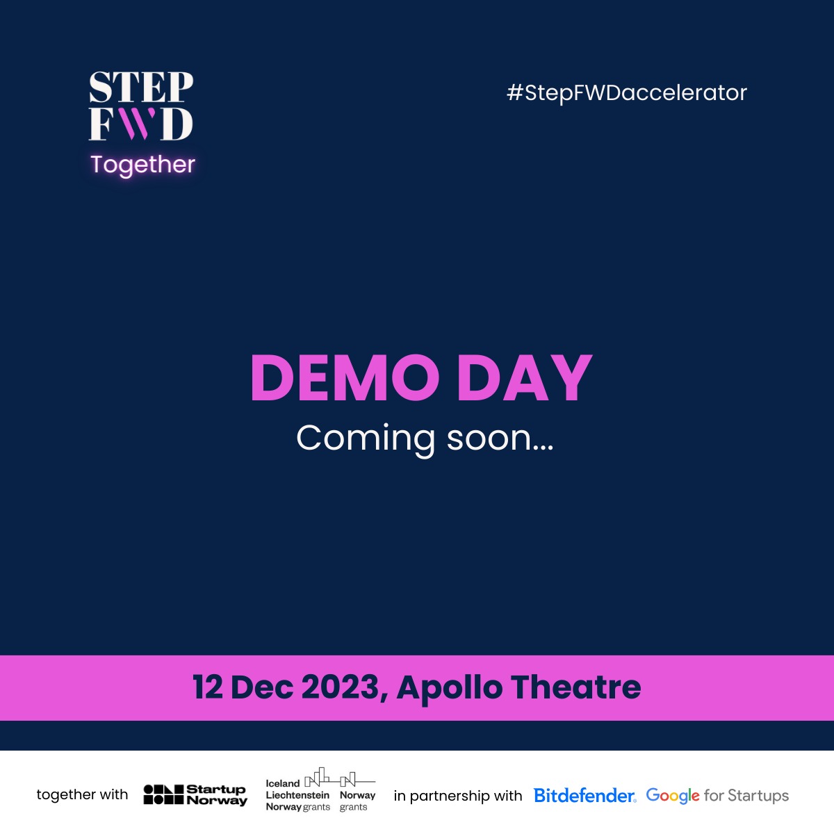 StepFWD Together Demo Day 2023 – Save the date!