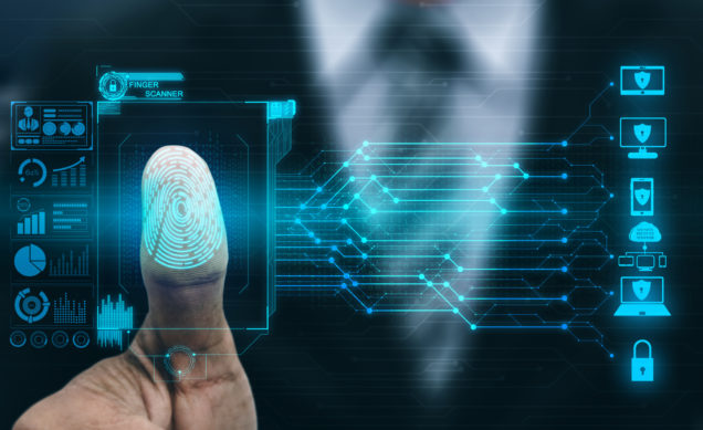 Fingerprint Biometric Digital Scan Technology.