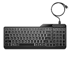  HP 400 Backlit Wired Keyboard