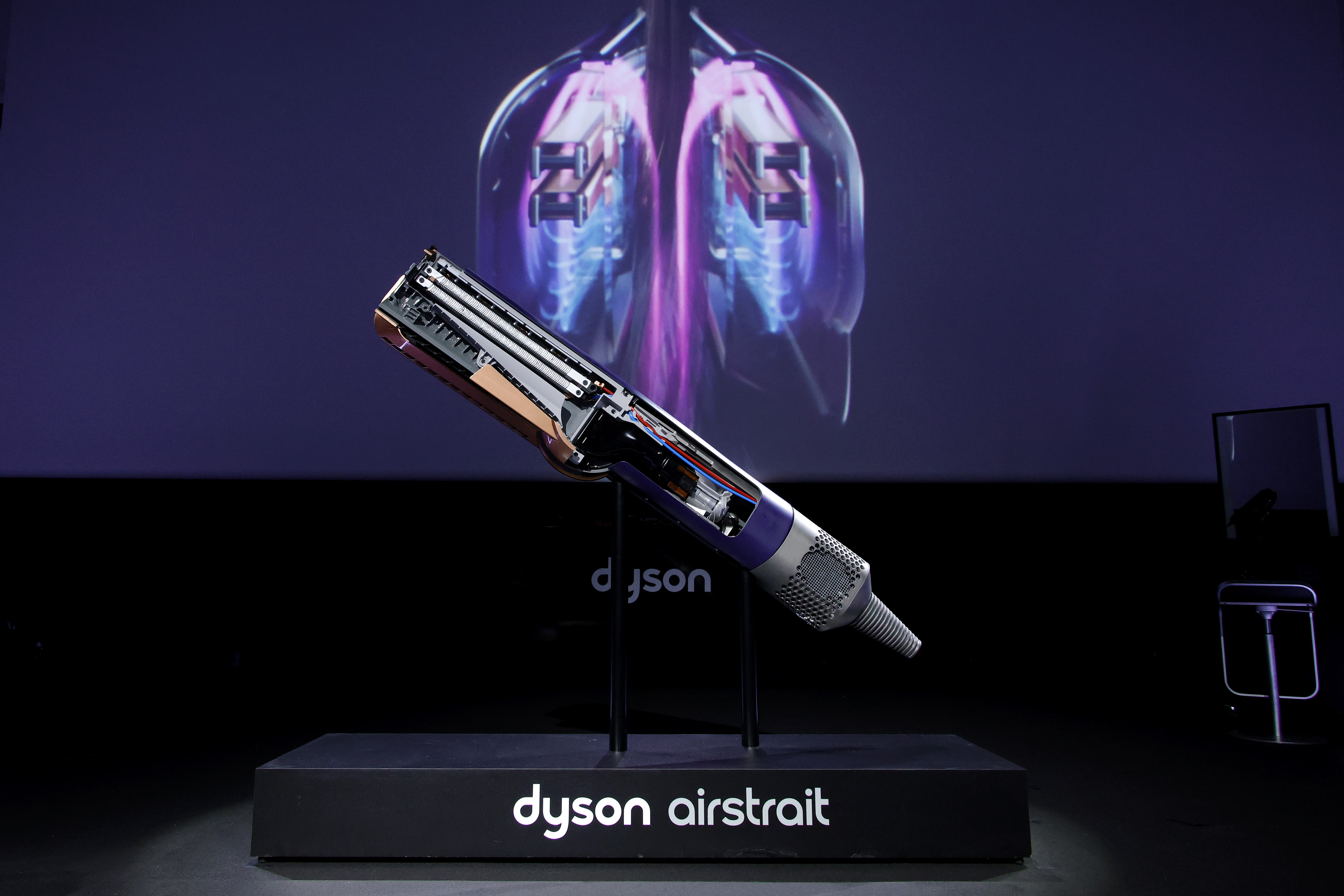 PARIS, FRANCE - FEBRUARY 28: A general view of the Dyson Airstrait Paris Launch at La Gaite Lyrique on February 28, 2024 in Paris, France. (Photo by Julien M. Hekimian/Getty Images for Dyson)