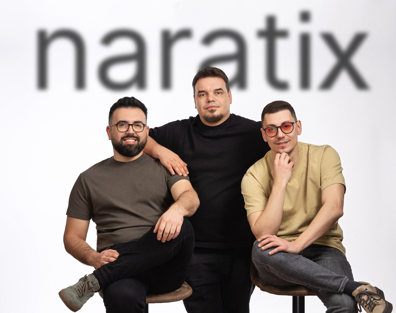 Cristian Orasanu, Ionut Avram si Marius Drenea, co-fondatori Naratix