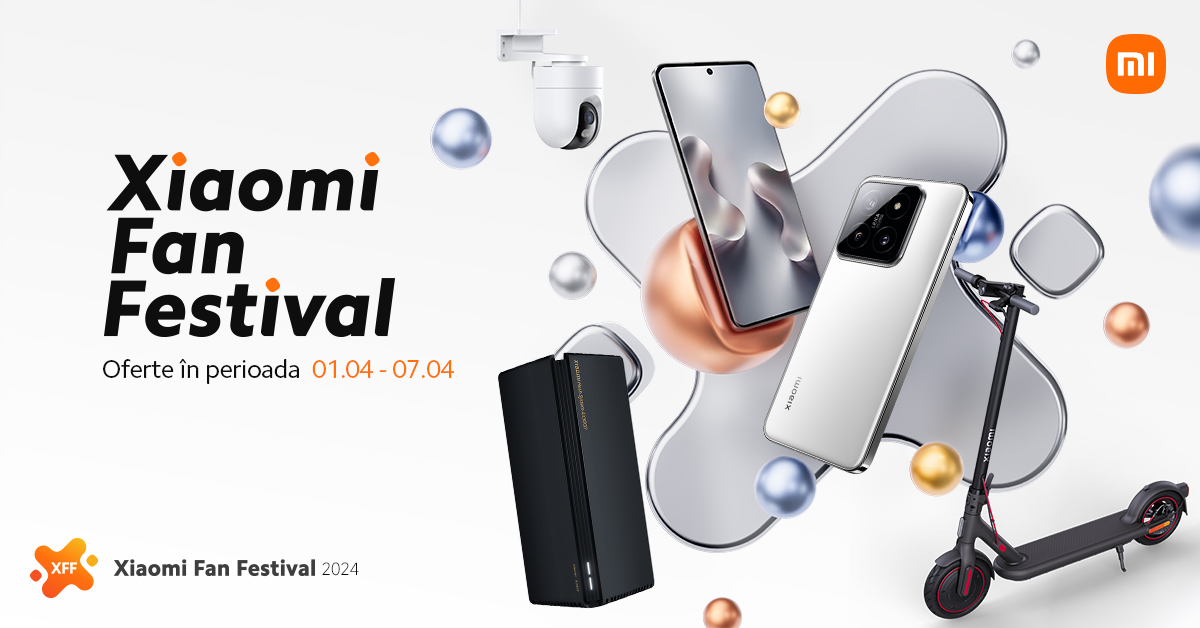 Xiaomi Fan Festival 2024: 10% reducere la o gamă atractivă de smartphone-uri, routere și dispozitive smart