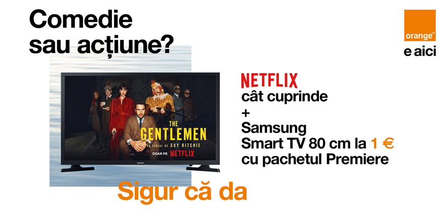 Noul portofoliu Orange cu abonamente de fibră și TV cu 4 pachete simplificate, la prețuri accesibile și Netflix inclus