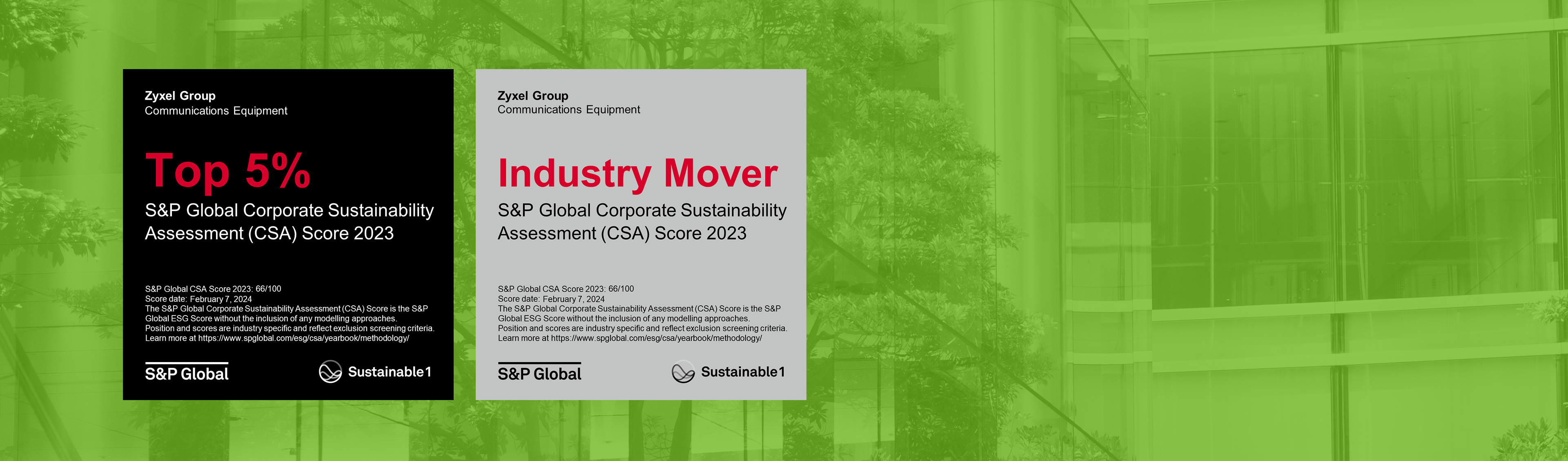Zyxel Group recunoscut în Anuarul de sustenabilitate 2024 al S&P Global