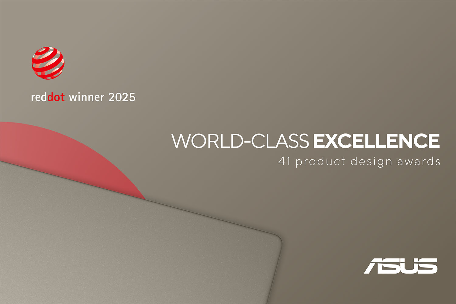 ASUS câștigă 41 de premii Red Dot Design pentru designul produselor din 2025