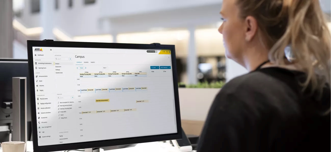 AXIS Audio Manager Pro: control avansat pentru sisteme audio IP extinse