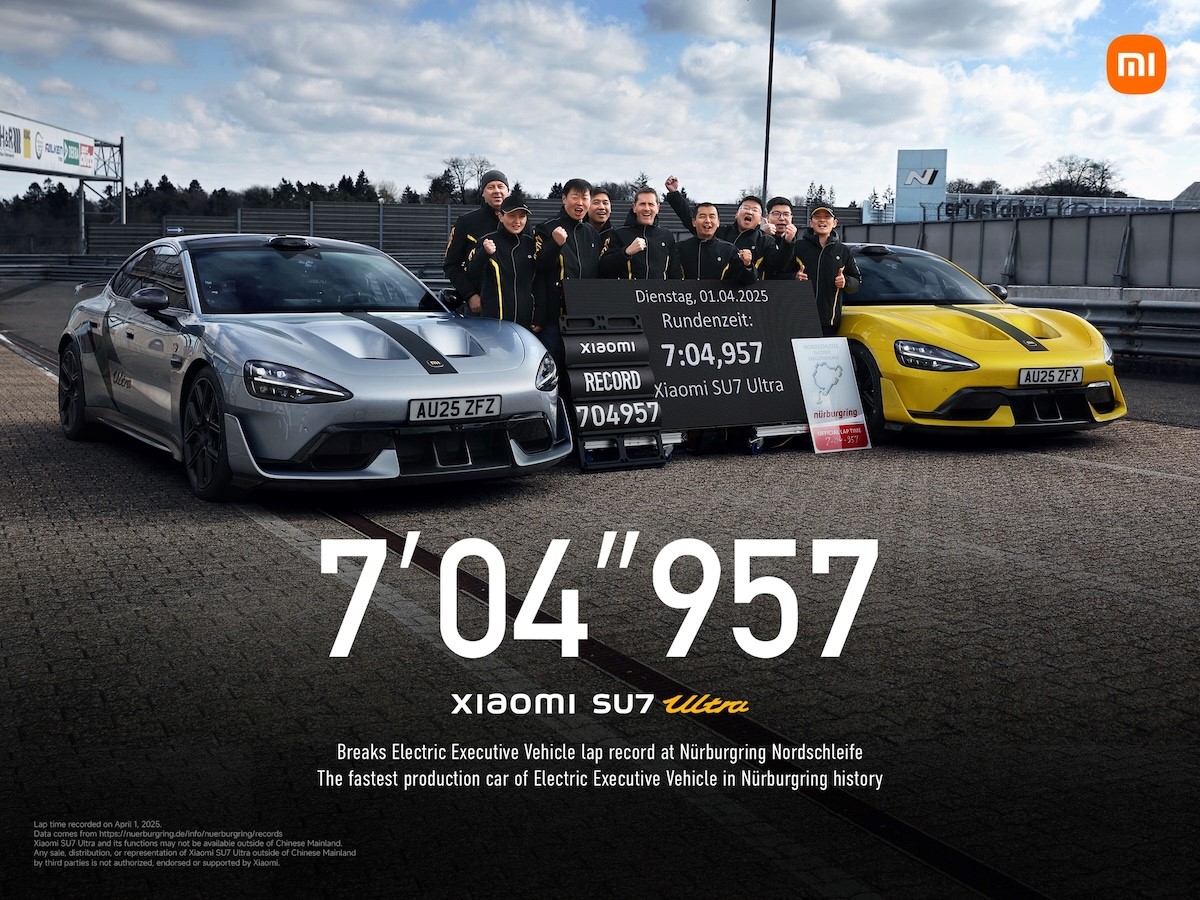 Xiaomi SU7 Ultra doboară recordul pe tur al unui vehicul executiv electric la Nürburgring Nordschleife cu un timp fulminant de 7:04.957