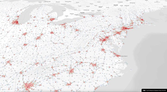 Yox Map – arată cât de densă și masivă este cererea și oferta de muncă blue-collar în SUA 
